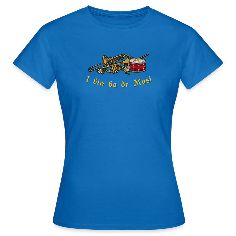 "I bin ba dr Musi" - Shirt - Tiroler Design Südtirol | Frauen T-Shirt - Royalblau
