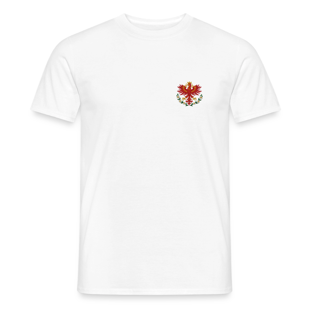 "Roter Adler" - Shirt - Tiroler Design Südtirol | Männer T-Shirt Lustig - Weiß