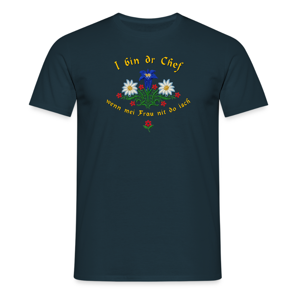 "I bin dr Chef" - Shirt - Tiroler Design Südtirol | Männer T-Shirt - Navy