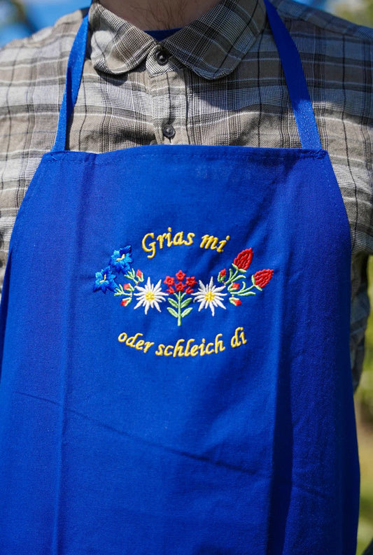 💙 Ein Stück alpine Tradition für Ihre Küche und den Grill: Die Tiroler Schürze