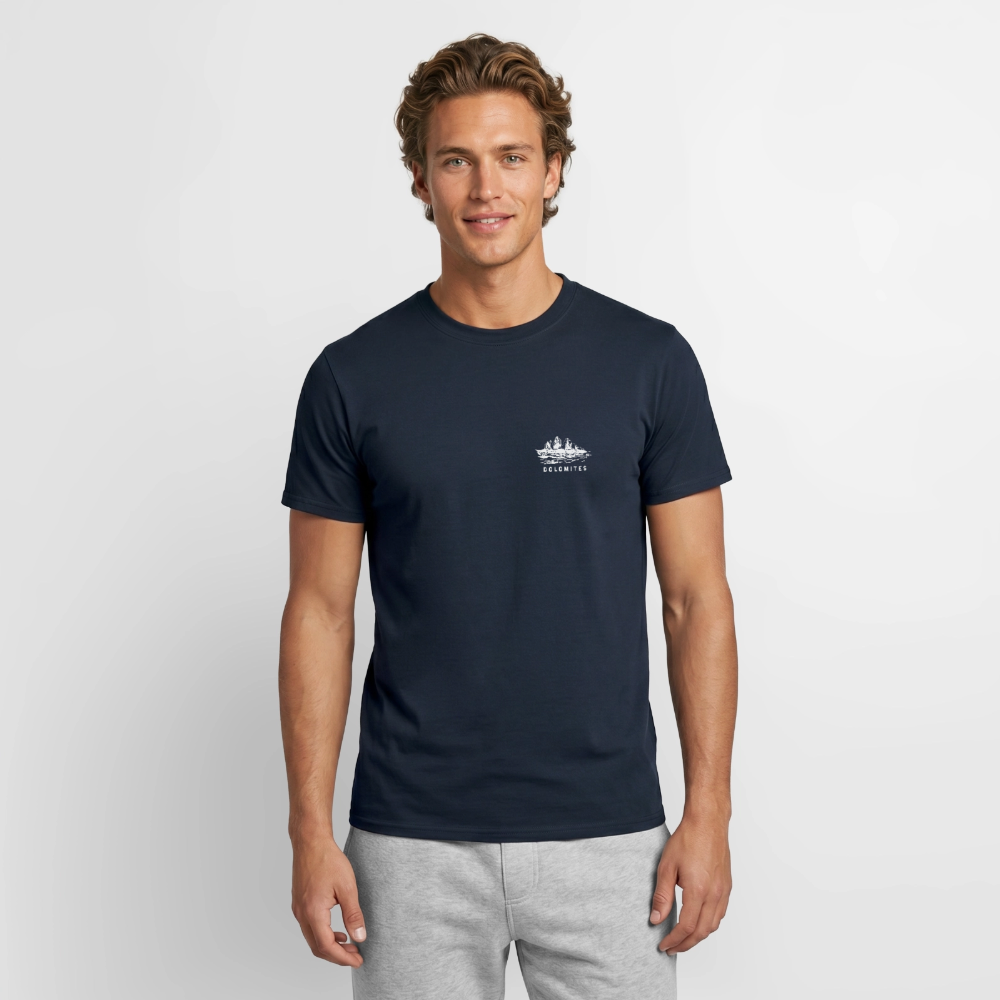 "Domolites" - Shirt -  Berg Design Modern | Männer T-Shirt Südtirol - Navy