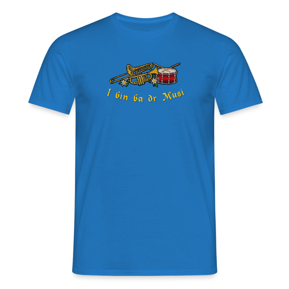 "I bin ba dr Musi" - Shirt - Tiroler Design Südtirol | Männer T-Shirt - Royalblau