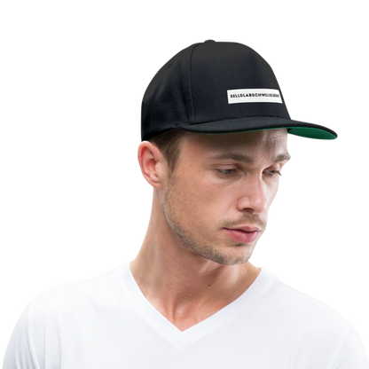 "Sell glabsch woll selber nit" - Schildkappe - Tiroler Design Südtirol | Snapback Cap - Schwarz/Schwarz