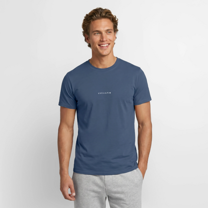 "Luxalpin" - Shirt - Alpin Design Modern | Männer T-Shirt Südtirol - Dunkles Denimblau