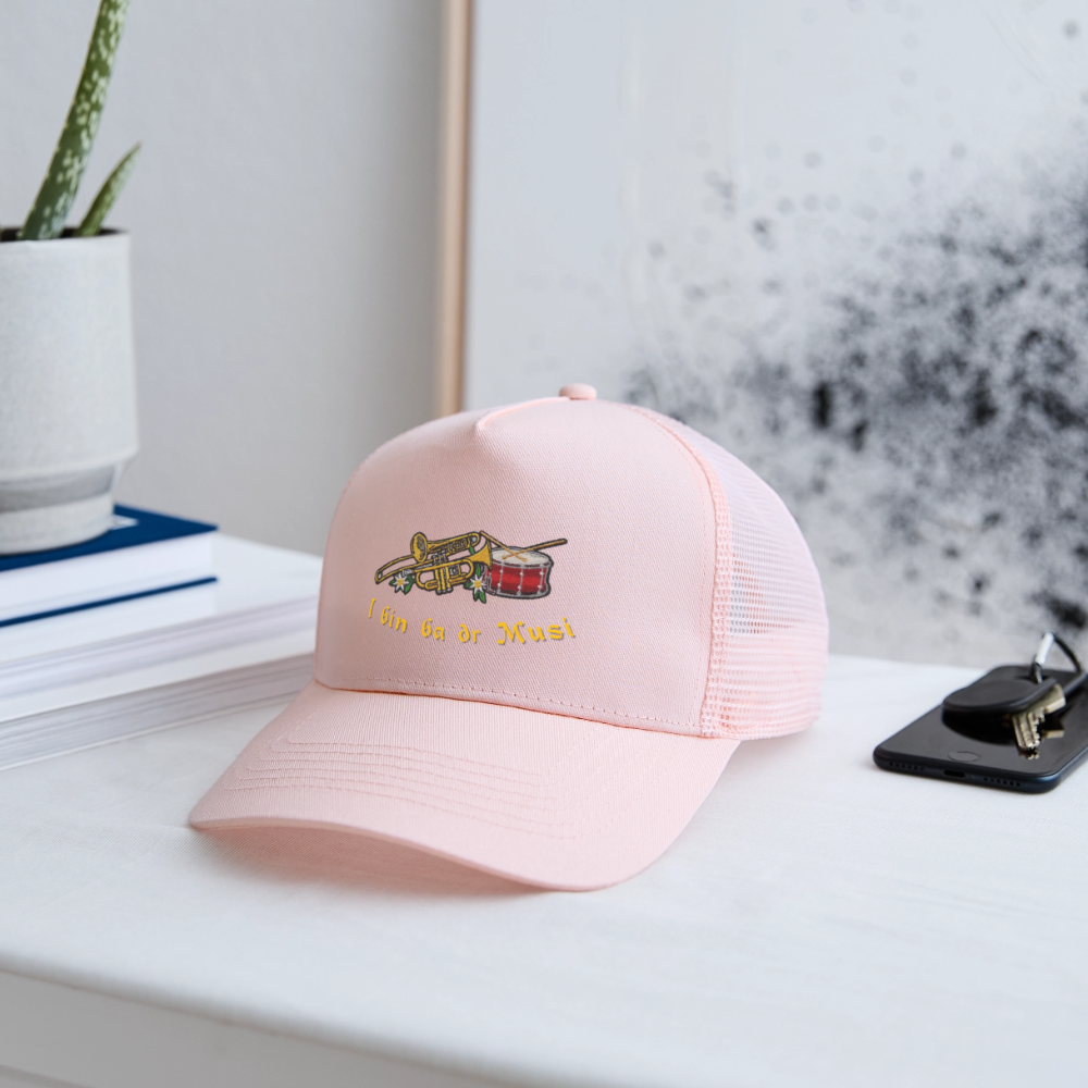 "I bin ba dr Musi" - Schildkappe - Tiroler Design Südtirol | Trucker Cap - Hellrosa