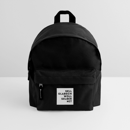 "Sell glabsch woll selber nit" - Tiroler Design Südtirol | Kinder Rucksack - Schwarz