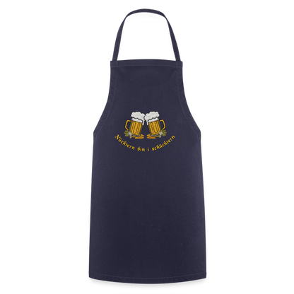 "Nüchtern bin i schüchtern" - Schürze - Tiroler Design Südtirol |  Lustiger Spruch - Navy