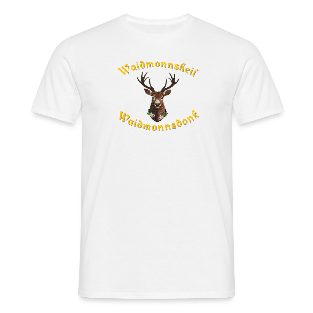"Waidmonnsheil Waidmonnsdonk" - Shirt - Tiroler Design Südtirol | Männer T-Shirt - Weiß