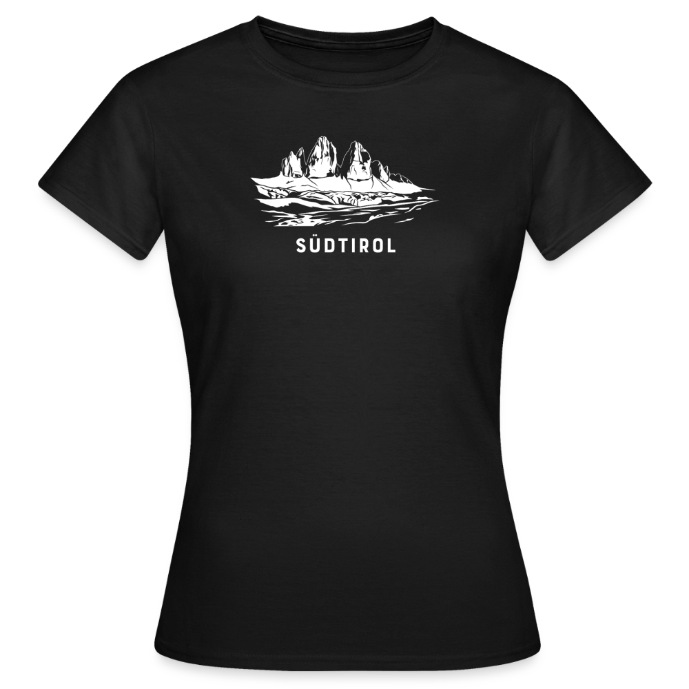 "Südtirol" - Shirt - Berg Design Modern | Frauen T-Shirt Dolomiten Südtirol - Schwarz