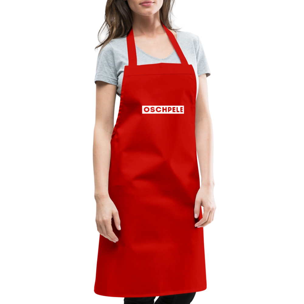 "Oschpele" - Kochschürze - Tiroler Design Südtirol Modern |  Lustiger Spruch - Rot