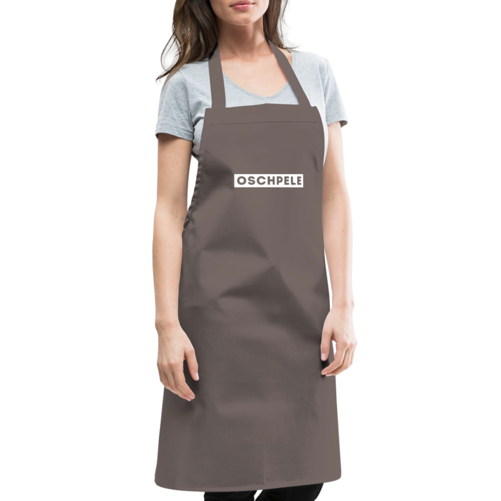 "Oschpele" - Kochschürze - Tiroler Design Südtirol Modern |  Lustiger Spruch - Grau
