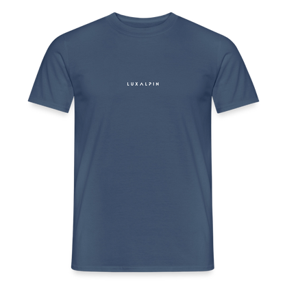 "Luxalpin" - Shirt - Alpin Design Modern | Männer T-Shirt Südtirol - Dunkles Denimblau