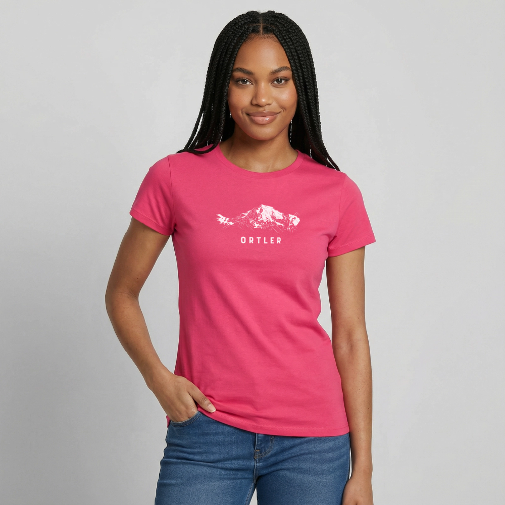 "Ortler" - Shirt -  Berg Design Modern | Frauen T-Shirt Südtirol - Azalea