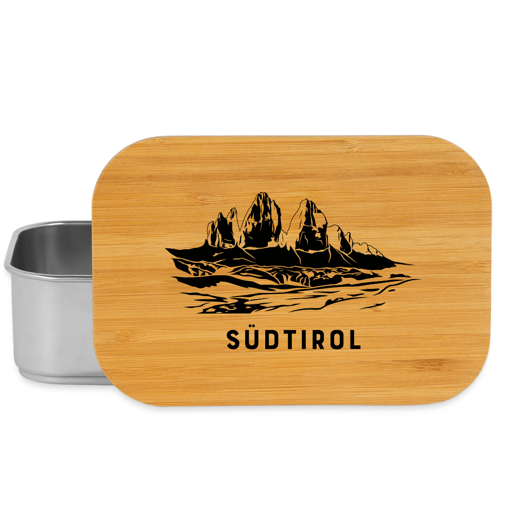 "Südtirol Drei Zinnen" - Jausebox - Tiroler Design Südtirol | Lunch Box - Silber