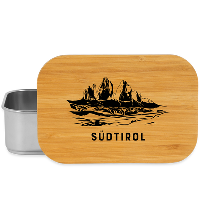 "Südtirol Drei Zinnen" - Jausebox - Tiroler Design Südtirol | Lunch Box - Silber