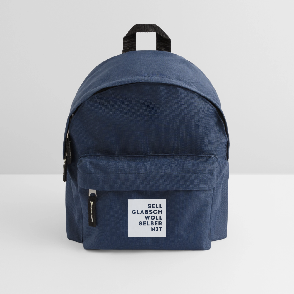 "Sell glabsch woll selber nit" - Tiroler Design Südtirol | Kinder Rucksack - Navy