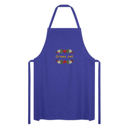 "Griass enk" - Shirt - Tiroler Design Südtirol |  Lustiger Spruch | Kochschürze - Royalblau