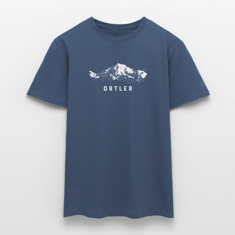 "Ortler" - Shirt -  Berg Design Modern | Männer T-Shirt Südtirol - Dunkles Denimblau