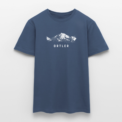 "Ortler" - Shirt -  Berg Design Modern | Männer T-Shirt Südtirol - Dunkles Denimblau