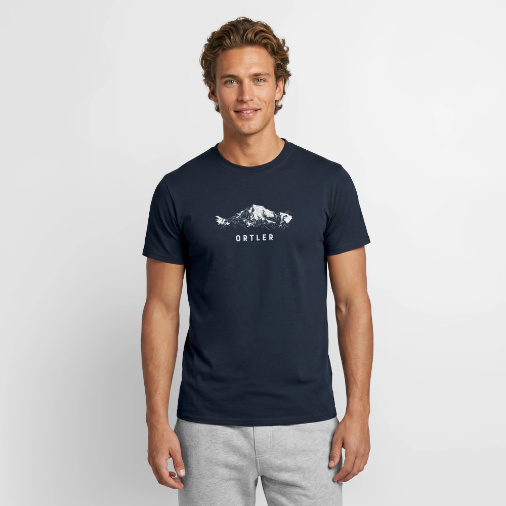 "Ortler" - Shirt -  Berg Design Modern | Männer T-Shirt Südtirol - Navy