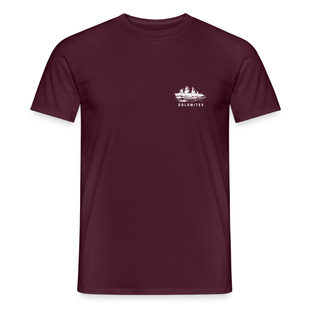 "Domolites" - Shirt -  Berg Design Modern | Männer T-Shirt Südtirol - Ziegelrot