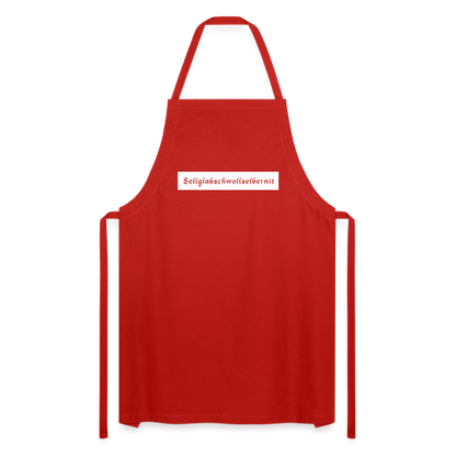 "Sell glabsch woll selber nit" - Schürze - Tiroler Design Südtirol |  Lustiger Spruch | Kochschürze - Rot