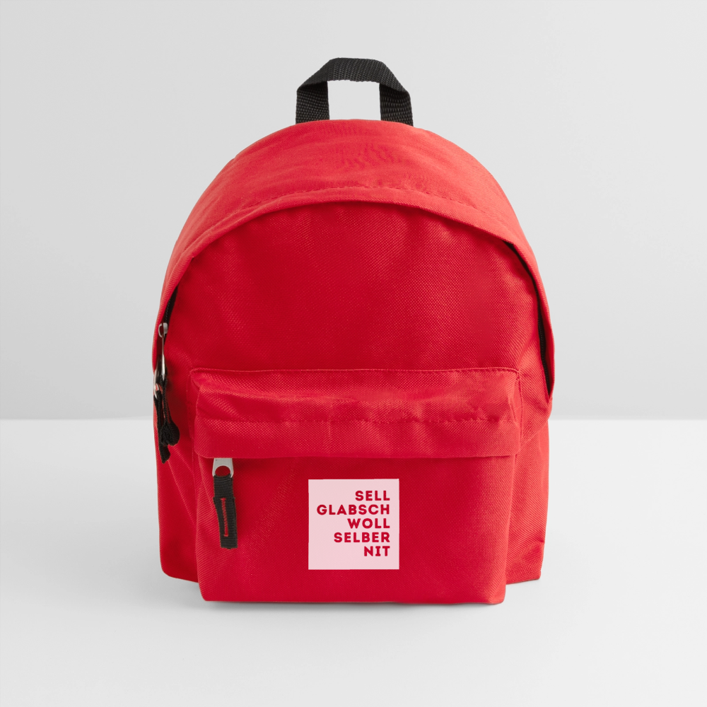 "Sell glabsch woll selber nit" - Tiroler Design Südtirol | Kinder Rucksack - Rot