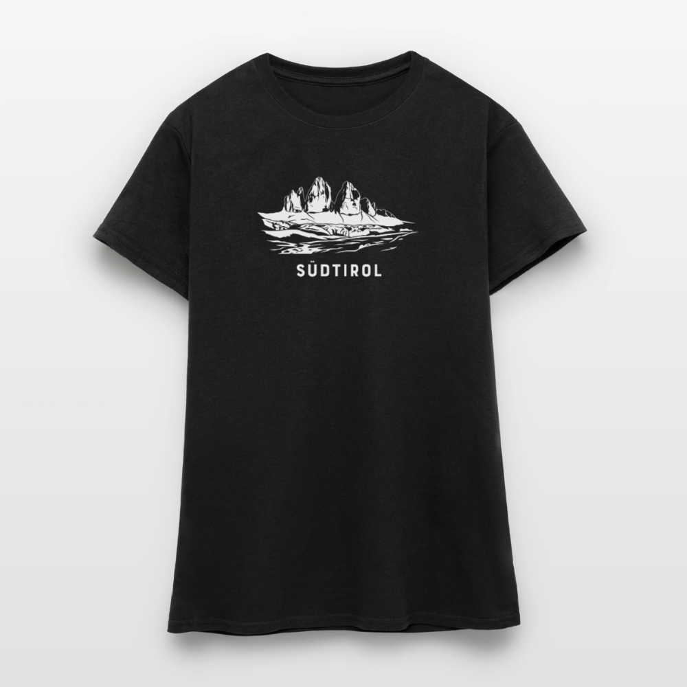 "Südtirol" - Shirt - Berg Design Modern | Frauen T-Shirt Dolomiten Südtirol - Schwarz