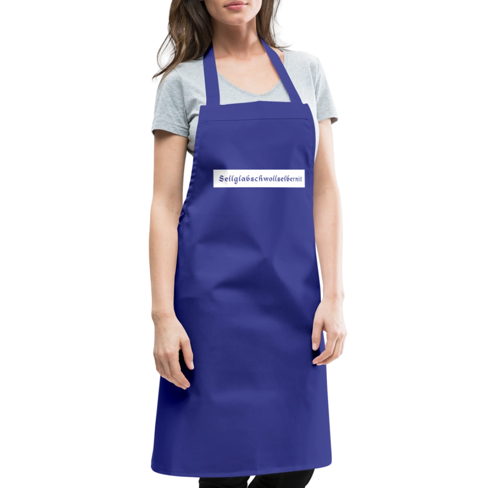 "Sell glabsch woll selber nit" - Schürze - Tiroler Design Südtirol |  Lustiger Spruch | Kochschürze - Royalblau