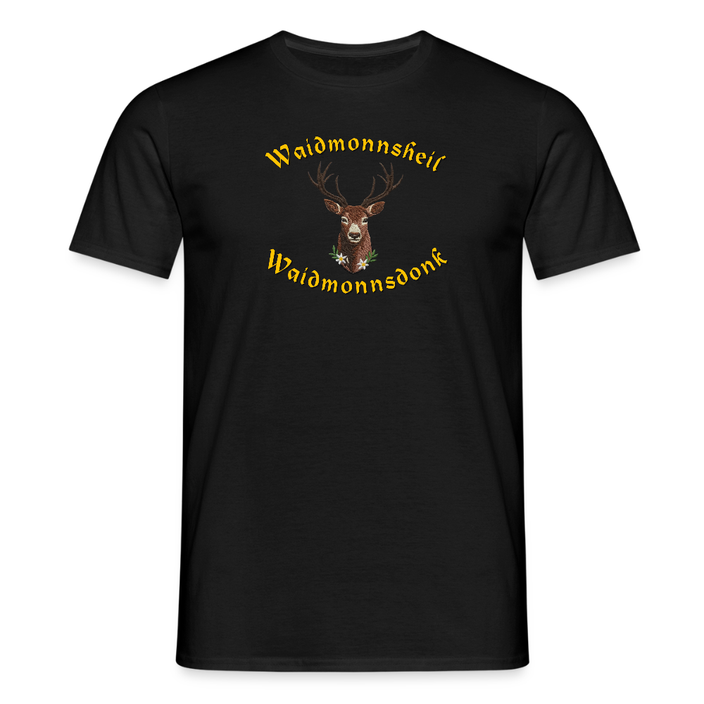 "Waidmonnsheil Waidmonnsdonk" - Shirt - Tiroler Design Südtirol | Männer T-Shirt - Schwarz