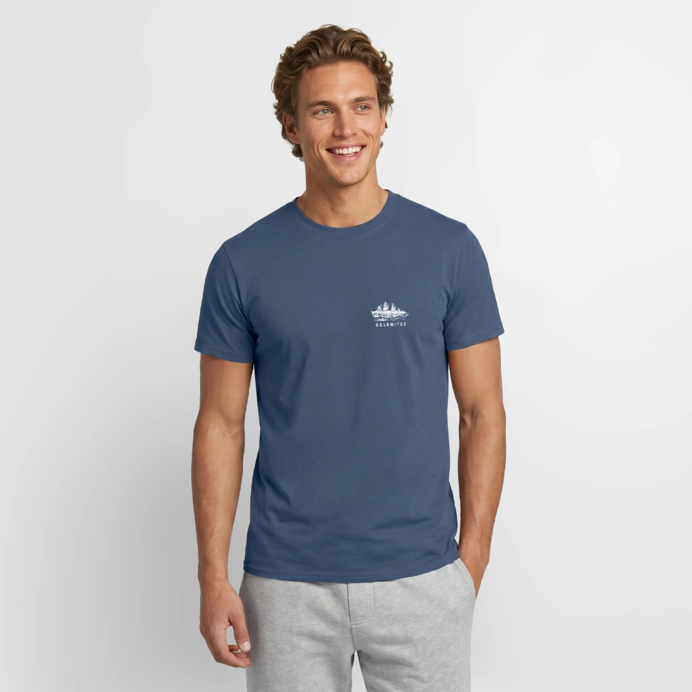 "Domolites" - Shirt -  Berg Design Modern | Männer T-Shirt Südtirol - Dunkles Denimblau