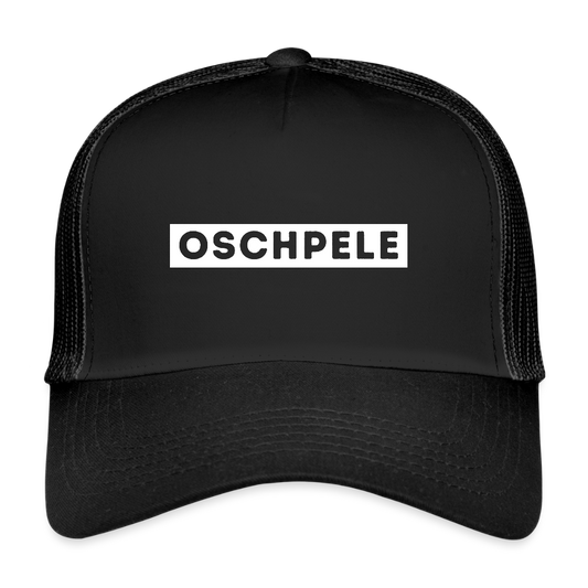 "Oschpele" - Schildkappe - Tiroler Design Südtirol | Trucker Cap Lustig Modern - Schwarz/Schwarz