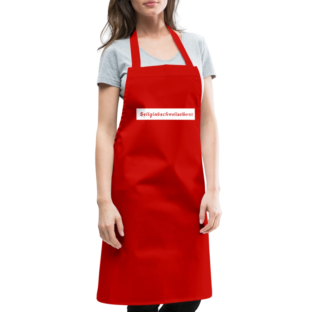 "Sell glabsch woll selber nit" - Schürze - Tiroler Design Südtirol |  Lustiger Spruch | Kochschürze - Rot