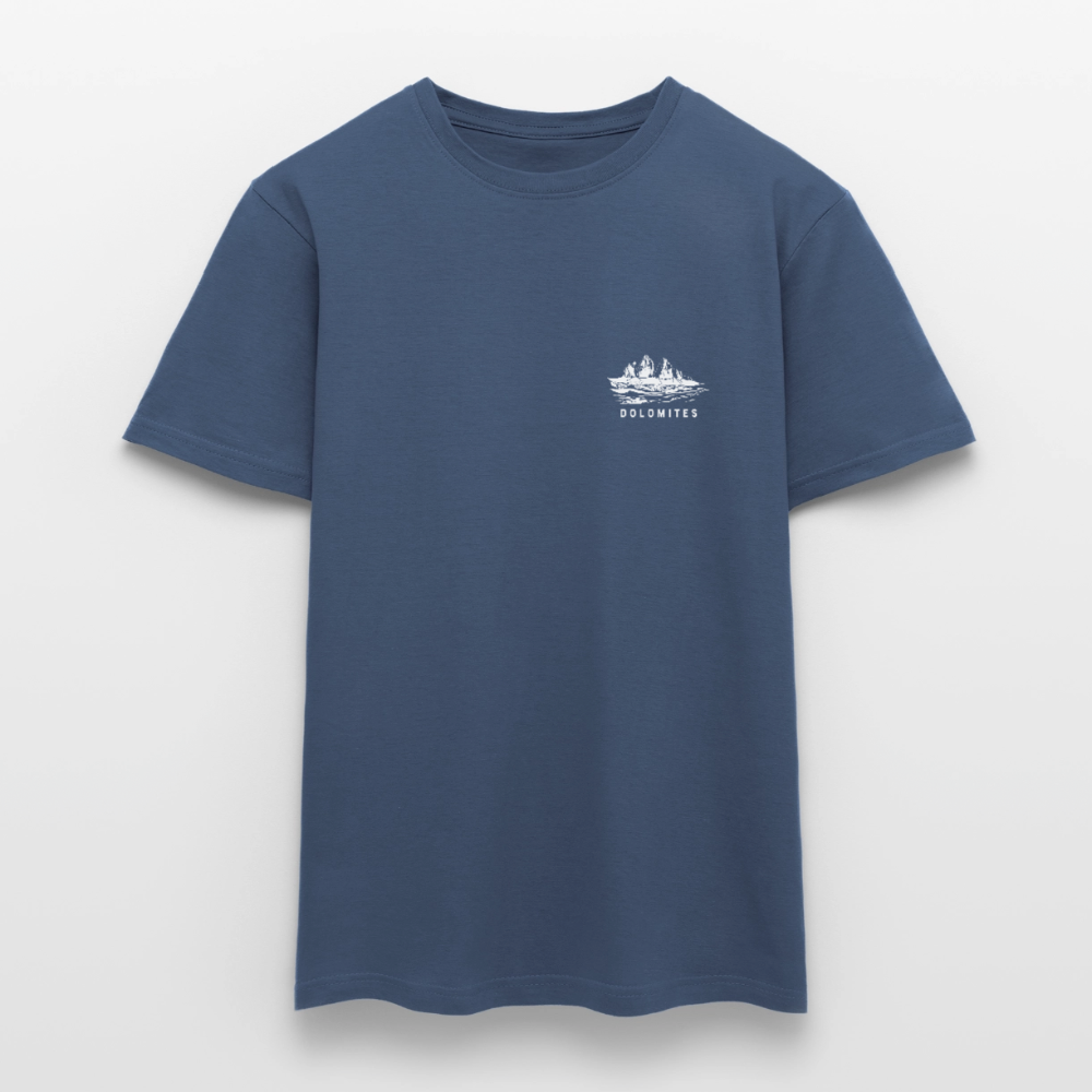 "Domolites" - Shirt -  Berg Design Modern | Männer T-Shirt Südtirol - Dunkles Denimblau