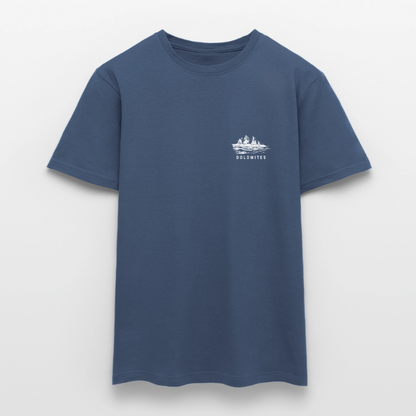 "Domolites" - Shirt -  Berg Design Modern | Männer T-Shirt Südtirol - Dunkles Denimblau