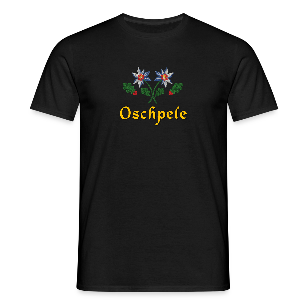 "Oschpele" - Shirt - Tiroler Design Südtirol | Männer T-Shirt Lustig - Schwarz