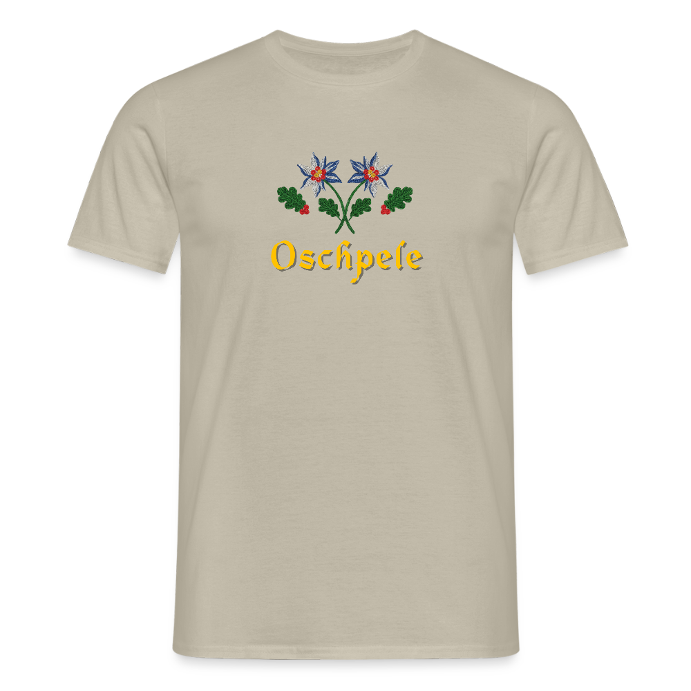 "Oschpele" - Shirt - Tiroler Design Südtirol | Männer T-Shirt Lustig - Sandbeige