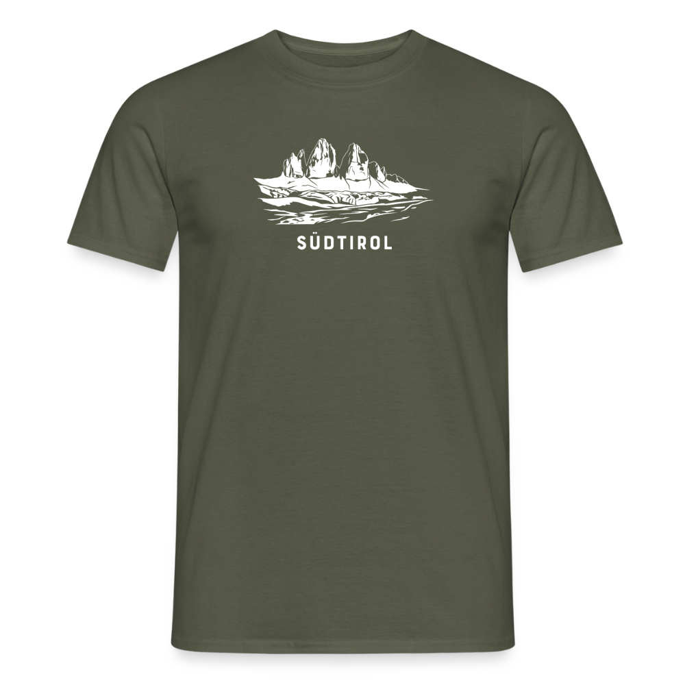 "Südtirol" - Shirt - Berg Design Modern | Männer T-Shirt Dolomiten Südtirol - Militärgrün