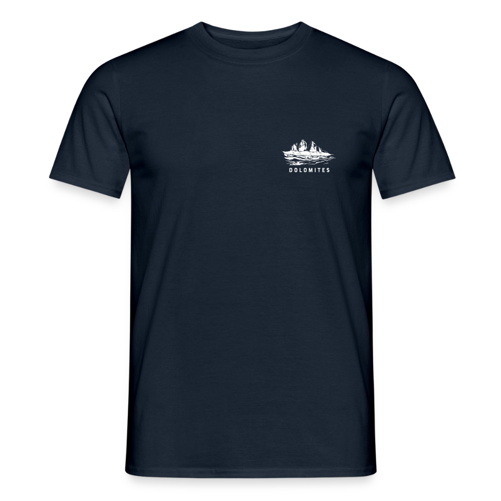 "Domolites" - Shirt -  Berg Design Modern | Männer T-Shirt Südtirol - Navy