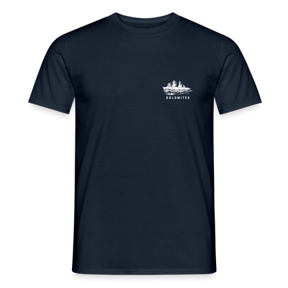"Domolites" - Shirt -  Berg Design Modern | Männer T-Shirt Südtirol - Navy
