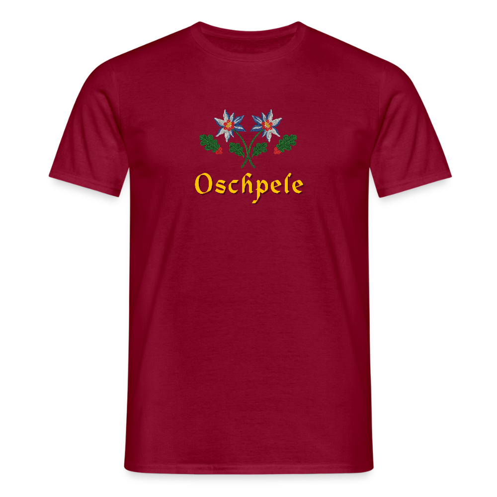 "Oschpele" - Shirt - Tiroler Design Südtirol | Männer T-Shirt Lustig - Ziegelrot