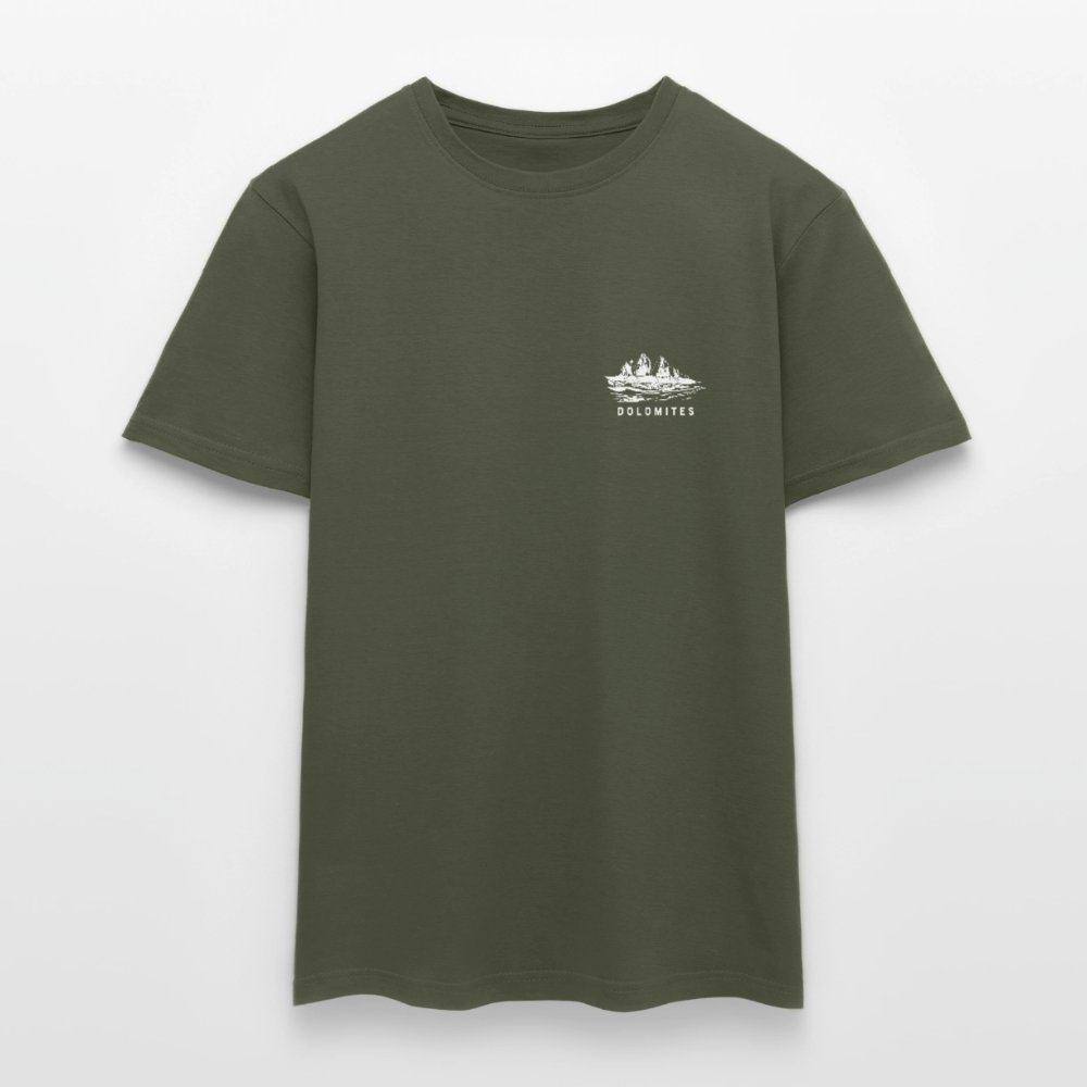 "Domolites" - Shirt -  Berg Design Modern | Männer T-Shirt Südtirol - Militärgrün