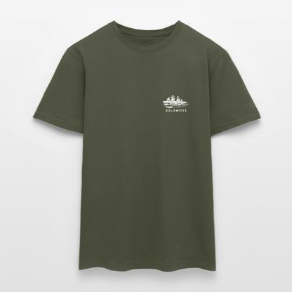 "Domolites" - Shirt -  Berg Design Modern | Männer T-Shirt Südtirol - Militärgrün