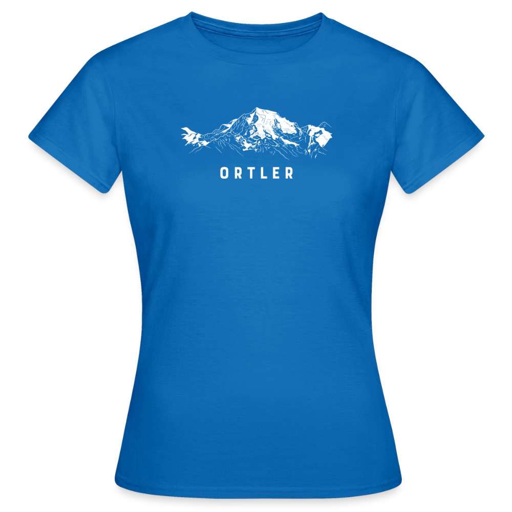 "Ortler" - Shirt -  Berg Design Modern | Frauen T-Shirt Südtirol - Royalblau