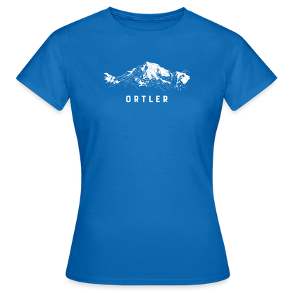 "Ortler" - Shirt -  Berg Design Modern | Frauen T-Shirt Südtirol - Royalblau