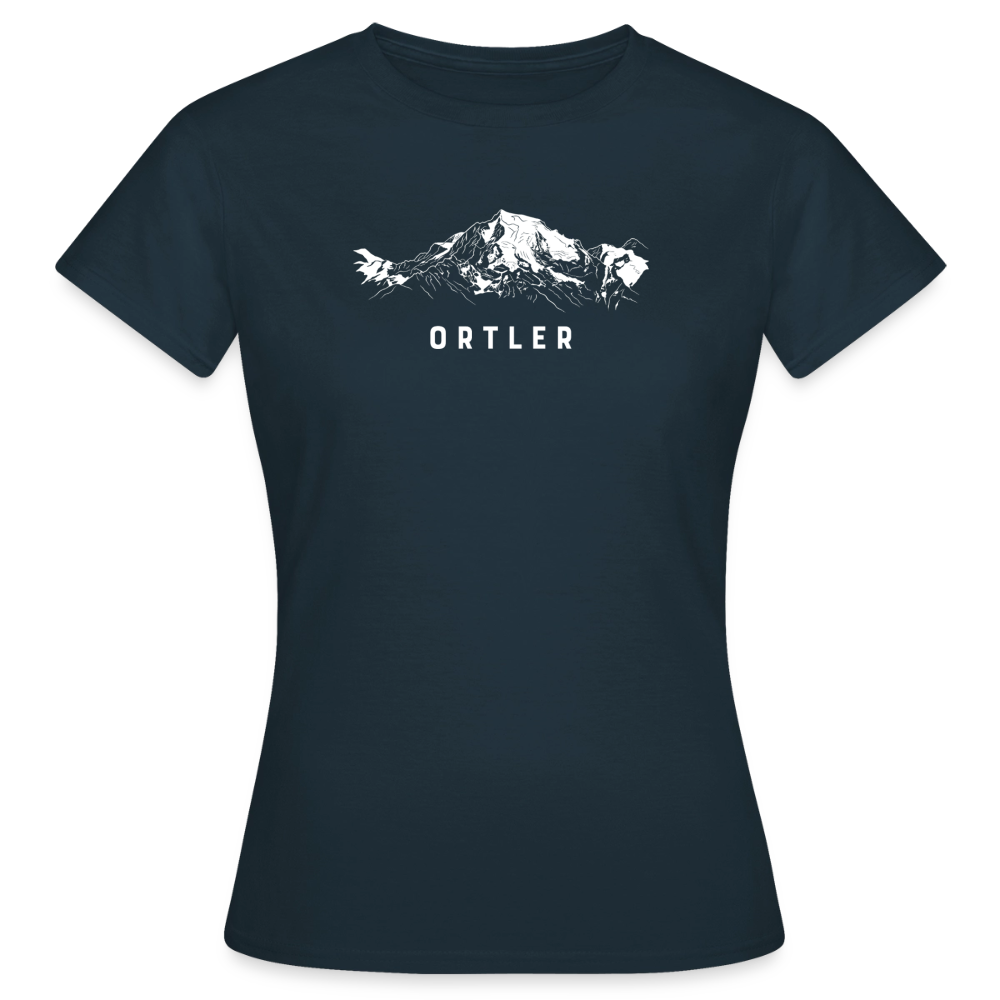 "Ortler" - Shirt -  Berg Design Modern | Frauen T-Shirt Südtirol - Navy