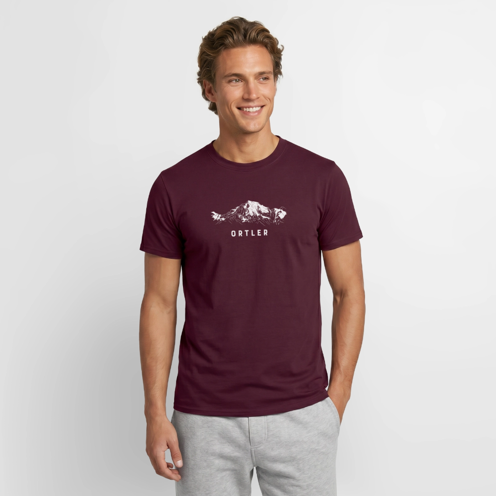 "Ortler" - Shirt -  Berg Design Modern | Männer T-Shirt Südtirol - Ziegelrot