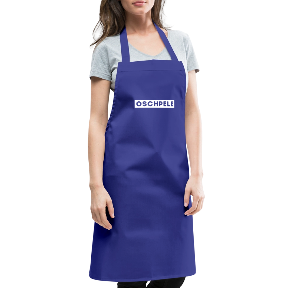"Oschpele" - Kochschürze - Tiroler Design Südtirol Modern |  Lustiger Spruch - Royalblau