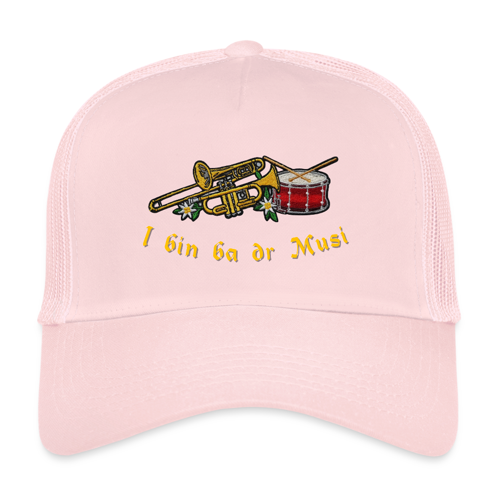 "I bin ba dr Musi" - Schildkappe - Tiroler Design Südtirol | Trucker Cap - Hellrosa