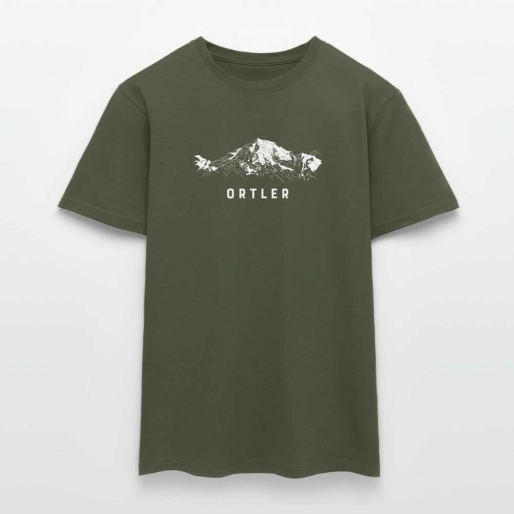 "Ortler" - Shirt -  Berg Design Modern | Männer T-Shirt Südtirol - Militärgrün
